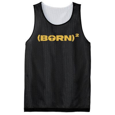 Christian Born Again Squared Math Pun W Jesus Cross Mesh Reversible Basketball Jersey Tank