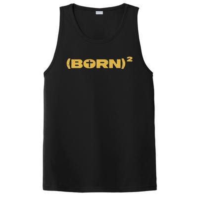 Christian Born Again Squared Math Pun W Jesus Cross PosiCharge Competitor Tank