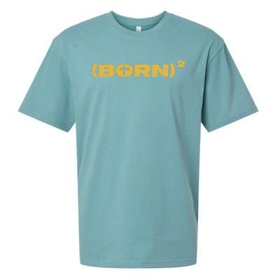 Christian Born Again Squared Math Pun W Jesus Cross Sueded Cloud Jersey T-Shirt