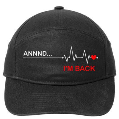 Coronary Bypass Artery Open Heart Diseases Surgery Heartbeat 7-Panel Snapback Hat