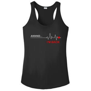 Coronary Bypass Artery Open Heart Diseases Surgery Heartbeat Ladies PosiCharge Competitor Racerback Tank