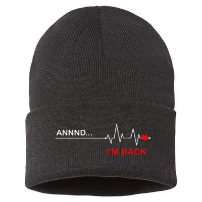 Coronary Bypass Artery Open Heart Diseases Surgery Heartbeat Sustainable Knit Beanie