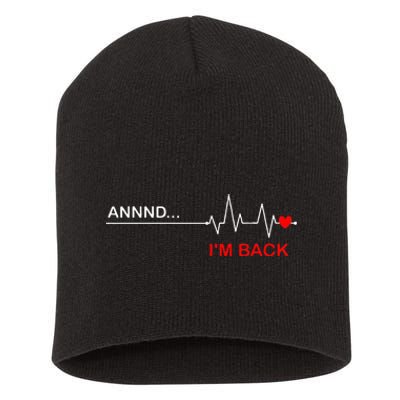 Coronary Bypass Artery Open Heart Diseases Surgery Heartbeat Short Acrylic Beanie