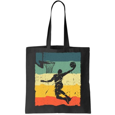 Cool Basketball Art For Vintage Basketball Player Tote Bag