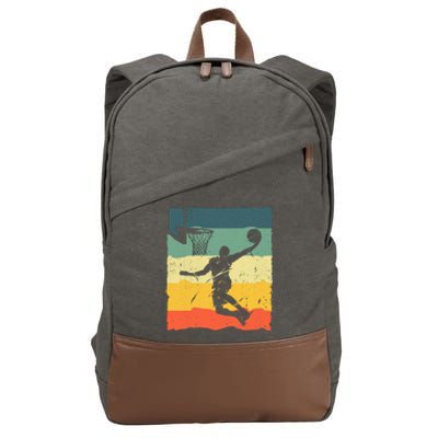 Cool Basketball Art For Vintage Basketball Player Cotton Canvas Backpack