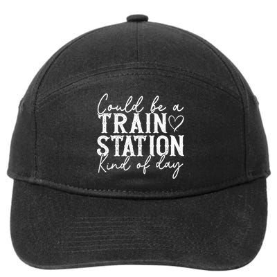 Could Be A Train Station Kinda Day 7-Panel Snapback Hat
