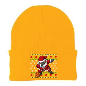 Christmas Black African American Santa Claus Basketball Great Gift Knit Cap Winter Beanie