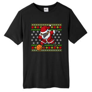 Christmas Black African American Santa Claus Basketball Great Gift Tall Fusion ChromaSoft Performance T-Shirt