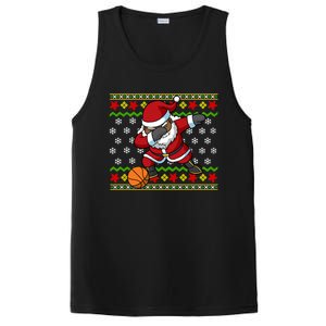 Christmas Black African American Santa Claus Basketball Great Gift PosiCharge Competitor Tank