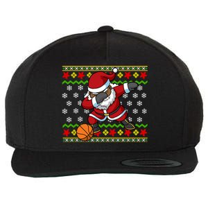 Christmas Black African American Santa Claus Basketball Great Gift Wool Snapback Cap