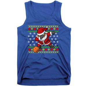 Christmas Black African American Santa Claus Basketball Great Gift Tank Top