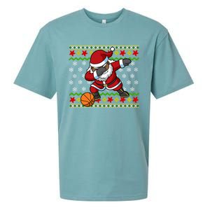 Christmas Black African American Santa Claus Basketball Great Gift Sueded Cloud Jersey T-Shirt