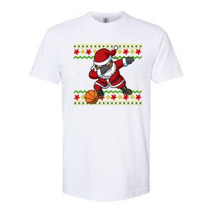 Christmas Black African American Santa Claus Basketball Great Gift Softstyle CVC T-Shirt