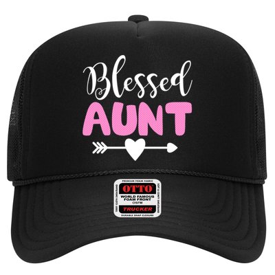 Cute Blessed Aunt Auntie Gift Funny Aun Gift Trucker Hat