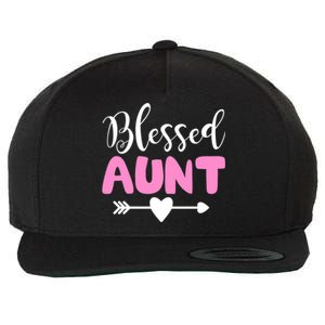 Cute Blessed Aunt Auntie Gift Funny Aun Gift Wool Snapback Cap