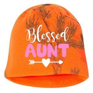 Cute Blessed Aunt Auntie Gift Funny Aun Gift Kati - Camo Knit Beanie