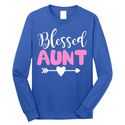Cute Blessed Aunt Auntie Gift Funny Aun Gift Long Sleeve Shirt