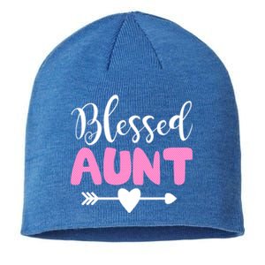 Cute Blessed Aunt Auntie Gift Funny Aun Gift Sustainable Beanie