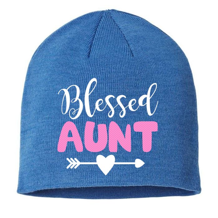 Cute Blessed Aunt Auntie Gift Funny Aun Gift Sustainable Beanie