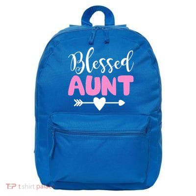 Cute Blessed Aunt Auntie Gift Funny Aun Gift 16 in Basic Backpack