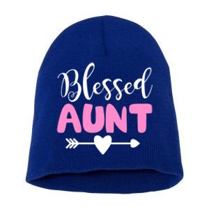 Cute Blessed Aunt Auntie Gift Funny Aun Gift Short Acrylic Beanie