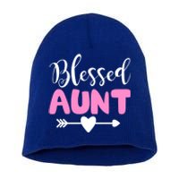 Cute Blessed Aunt Auntie Gift Funny Aun Gift Short Acrylic Beanie