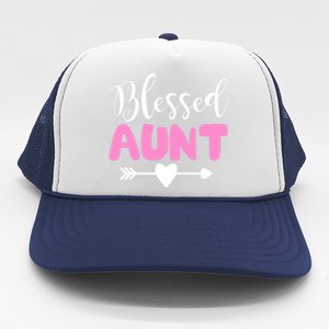 Cute Blessed Aunt Auntie Gift Funny Aun Gift Trucker Hat