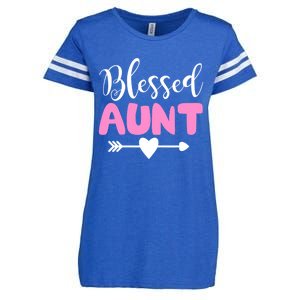 Cute Blessed Aunt Auntie Gift Funny Aun Gift Enza Ladies Jersey Football T-Shirt