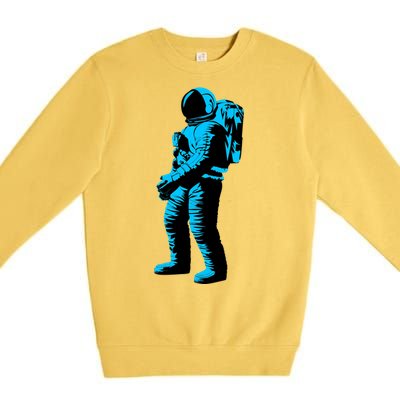 Cool Blue Astronaut Premium Crewneck Sweatshirt