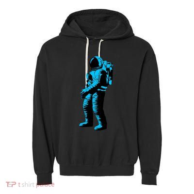 Cool Blue Astronaut Garment-Dyed Fleece Hoodie