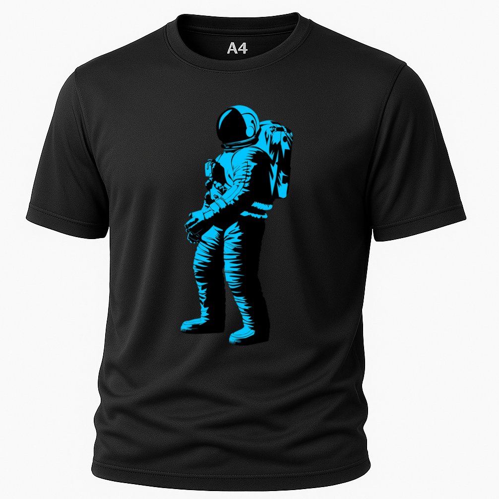 Cool Blue Astronaut Cooling Performance Crew T-Shirt