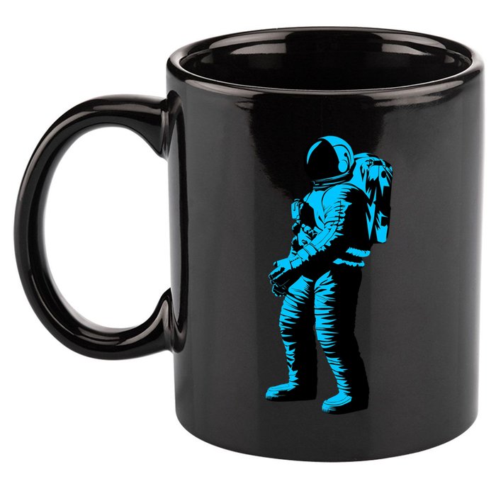 Cool Blue Astronaut 11oz C Handle Ceramic Mug