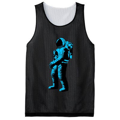 Cool Blue Astronaut Mesh Reversible Basketball Jersey Tank