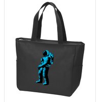 Cool Blue Astronaut Zip Tote Bag