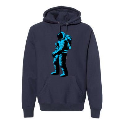 Cool Blue Astronaut Premium Hoodie