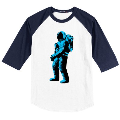 Cool Blue Astronaut Baseball Sleeve Shirt