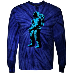 Cool Blue Astronaut Tie-Dye Long Sleeve Shirt