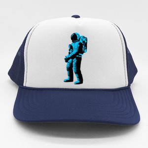 Cool Blue Astronaut Trucker Hat