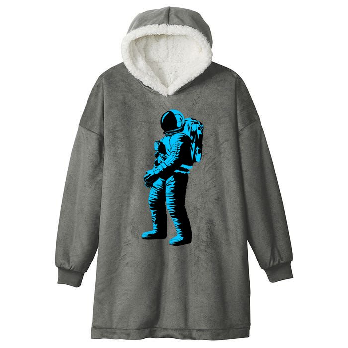 Cool Blue Astronaut Hooded Wearable Blanket