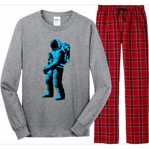 Cool Blue Astronaut Long Sleeve Pajama Set