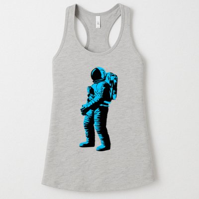 Cool Blue Astronaut Womens Tank Top
