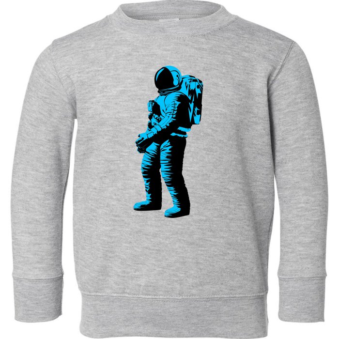 Cool Blue Astronaut Toddler Sweatshirt