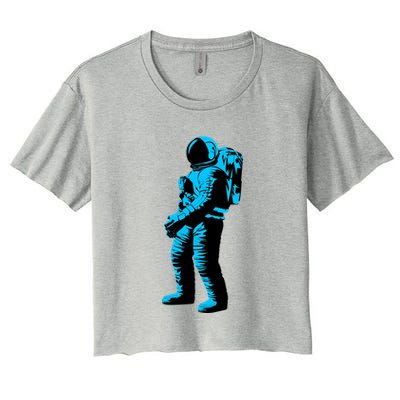Cool Blue Astronaut Crop Top