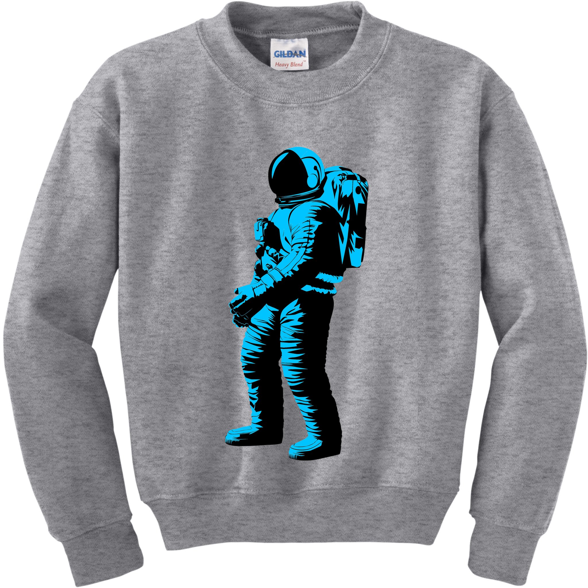 Cool Blue Astronaut Kids Sweatshirt