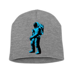 Cool Blue Astronaut Short Acrylic Beanie