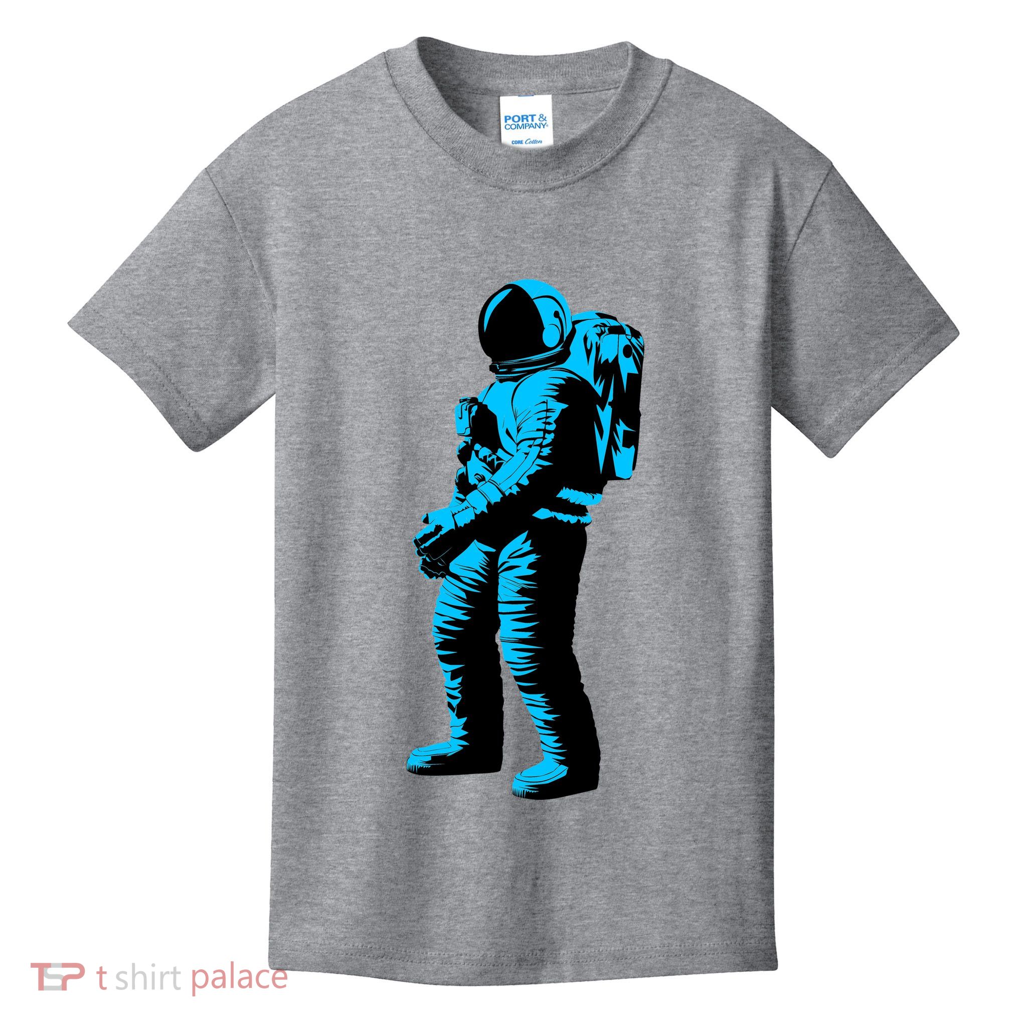 Cool Blue Astronaut Kids T-Shirt