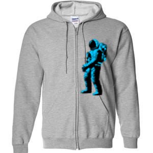 Cool Blue Astronaut Full Zip Hoodie