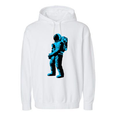 Cool Blue Astronaut Garment-Dyed Fleece Hoodie