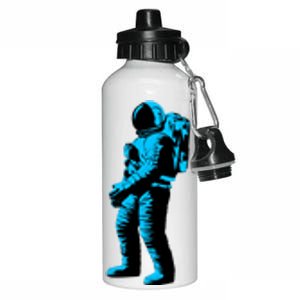 Cool Blue Astronaut Aluminum Water Bottle