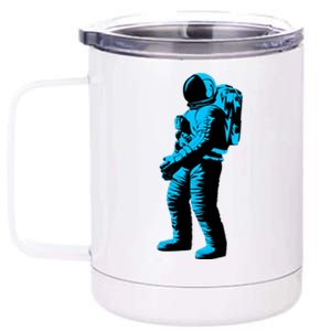 Cool Blue Astronaut 12 oz Stainless Steel Tumbler Cup